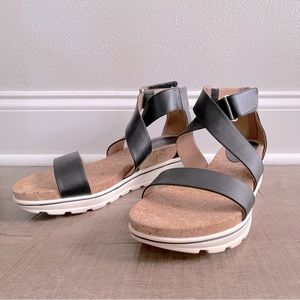 Sporty Black Sandals